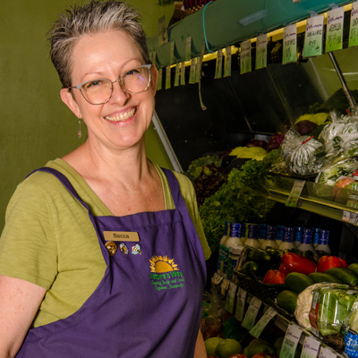 becca-owner-8.22 Becca Linebaugh, owner of Nature's Way Market